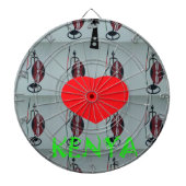 Ik hou van Kenia Art Print Dartbord (Voorkant)