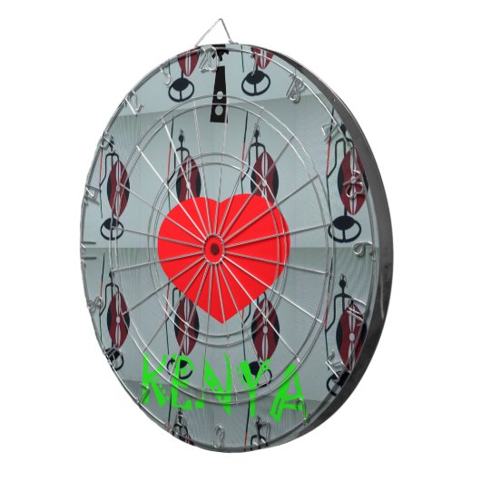 Ik hou van Kenia Art Print Dartbord (Voorkant Rechts)