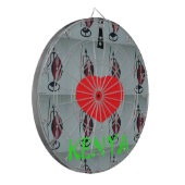 Ik hou van Kenia Art Print Dartbord (Voorkant Links)