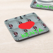 Ik hou van Kenia Art Print Drankjes Onderzetter (Linkerzijde)