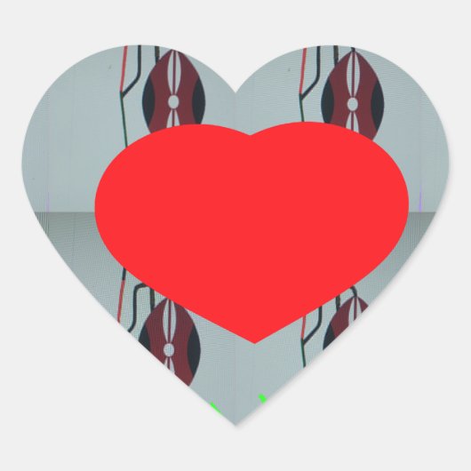 Ik hou van Kenia Art Print Hart Sticker (Voorkant)