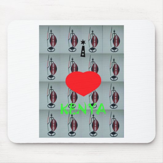 Ik hou van Kenia Art Print Muismat (Voorkant)