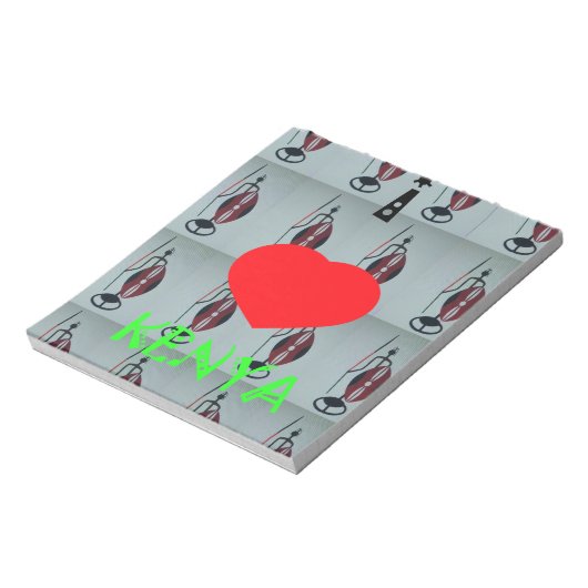 Ik hou van Kenia Art Print Notitieblok (Linkerzijde)