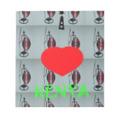 Ik hou van Kenia Art Print Notitieblok (Voorkant)