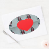 Ik hou van Kenia Art Print Ovale Sticker (Envelop)