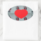 Ik hou van Kenia Art Print Ovale Sticker (Tas)