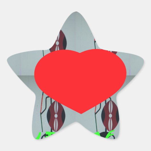 Ik hou van Kenia Art Print Ster Sticker (Voorkant)