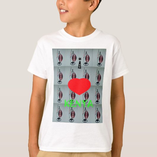 Ik hou van Kenia Art Print T-shirt (Voorkant)