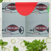 Ik hou van Kenia Art Print Theedoek (Gevouwen)