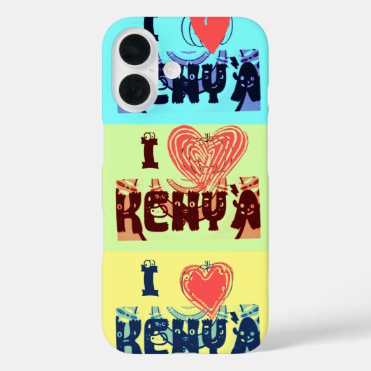 Ik hou van Kenia Case-Mate iPhone Case (Achterkant)