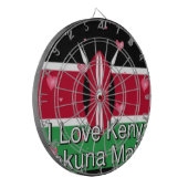 Ik hou van Kenia en "Hakuna Matata" Art Print Dartbord (Voorkant Links)