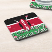 Ik hou van Kenia en "Hakuna Matata" Art Print Drankjes Onderzetter (Linkerzijde)