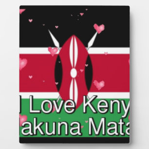 Ik hou van Kenia en "Hakuna Matata" Art Print Fotoplaat