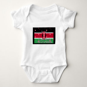 Ik hou van Kenia en "Hakuna Matata" Art Print Romper