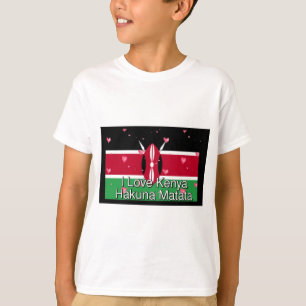 Ik hou van Kenia en "Hakuna Matata" Art Print T-shirt