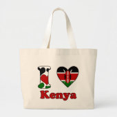 Ik hou van Kenia Grote Tote Bag (Voorkant)