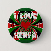 Ik hou van Kenia Hakuna Matata Gifts Round Button (Voorkant)