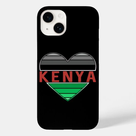 Ik hou van Kenia, Keniaans hart Case-Mate iPhone Case (Achterkant)