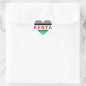 Ik hou van Kenia, Keniaans hart Ronde Sticker (Tas)