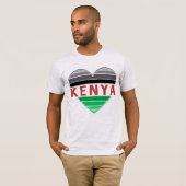 Ik hou van Kenia, Keniaans hart T-shirt (Voorkant volledig)