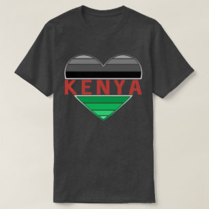 Ik hou van Kenia, Keniaans hart T-shirt