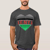 Ik hou van Kenia, Keniaans hart T-shirt (Voorkant)