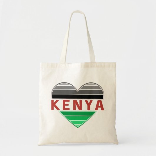 Ik hou van Kenia, Keniaans hart Tote Bag (Voorkant)