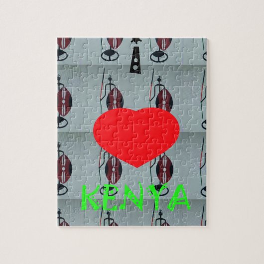 Ik hou van Kenia Kunstprint Legpuzzel (Verticaal)