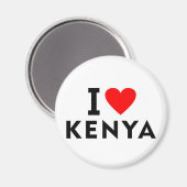 Ik hou van Kenia land zoals harttoerisme toerisme Magneet (Voorkant / Achterkant)