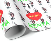 Ik hou van Kenia Masai Art Print Cadeaupapier (Rol Hoek)