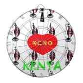 Ik hou van Kenia Masai Art Print Dartbord (Voorkant)