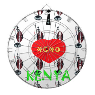 Ik hou van Kenia Masai Art Print Dartbord