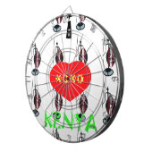 Ik hou van Kenia Masai Art Print Dartbord (Voorkant Rechts)