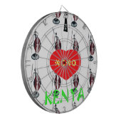 Ik hou van Kenia Masai Art Print Dartbord (Voorkant Links)