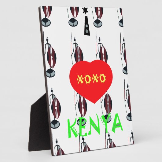 Ik hou van Kenia Masai Art Print Fotoplaat (Zijkant)