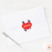 Ik hou van Kenia Masai Art Print Hart Sticker (Envelop)