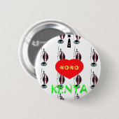 Ik hou van Kenia Masai Art Print Ronde Button 5,7 Cm (Voorkant /achterkant)