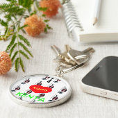 Ik hou van Kenia Masai Art Print Sleutelhanger (Zijkant)