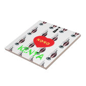 Ik hou van Kenia Masai Art Print Tegeltje (Zijkant)