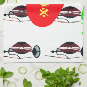 Ik hou van Kenia Masai Art Print Theedoek (Gevouwen)