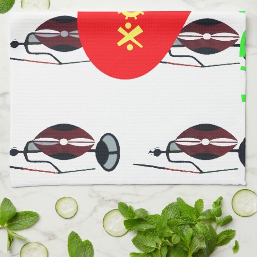 Ik hou van Kenia Masai Art Print Theedoek (Gevouwen)