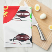 Ik hou van Kenia Masai Art Print Theedoek (Quarter Fold)