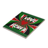 Ik hou van Kenia: Mooie mooie nationale vlag kleur Tegeltje (Zijkant)