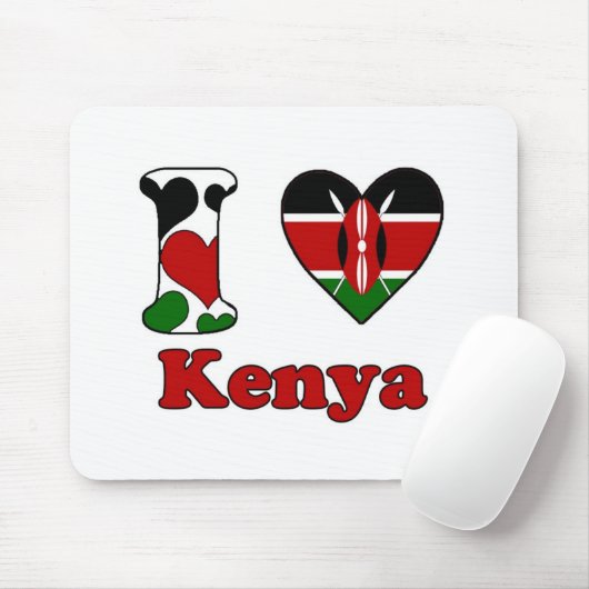 Ik hou van Kenia Muismat (Met muis)