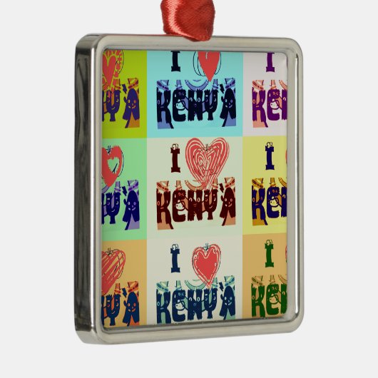 Ik hou van Kenia.png Metalen Ornament (Rechts)