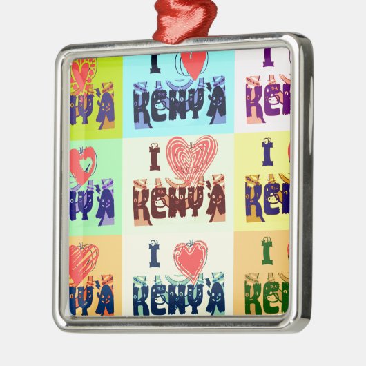 Ik hou van Kenia.png Metalen Ornament (Links)