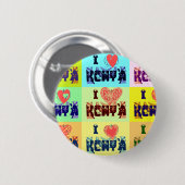 Ik hou van Kenia.png Ronde Button 5,7 Cm (Voorkant /achterkant)