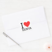 Ik hou van Kenia Vierkante Sticker (Envelop)