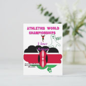 Ik hou van Keniaanse sport Boo! Briefkaart Hakuna  (Staand voorkant)
