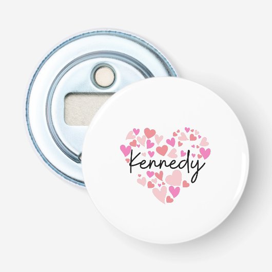 Ik hou van Kennedy Button Flesopener (Voorkant)